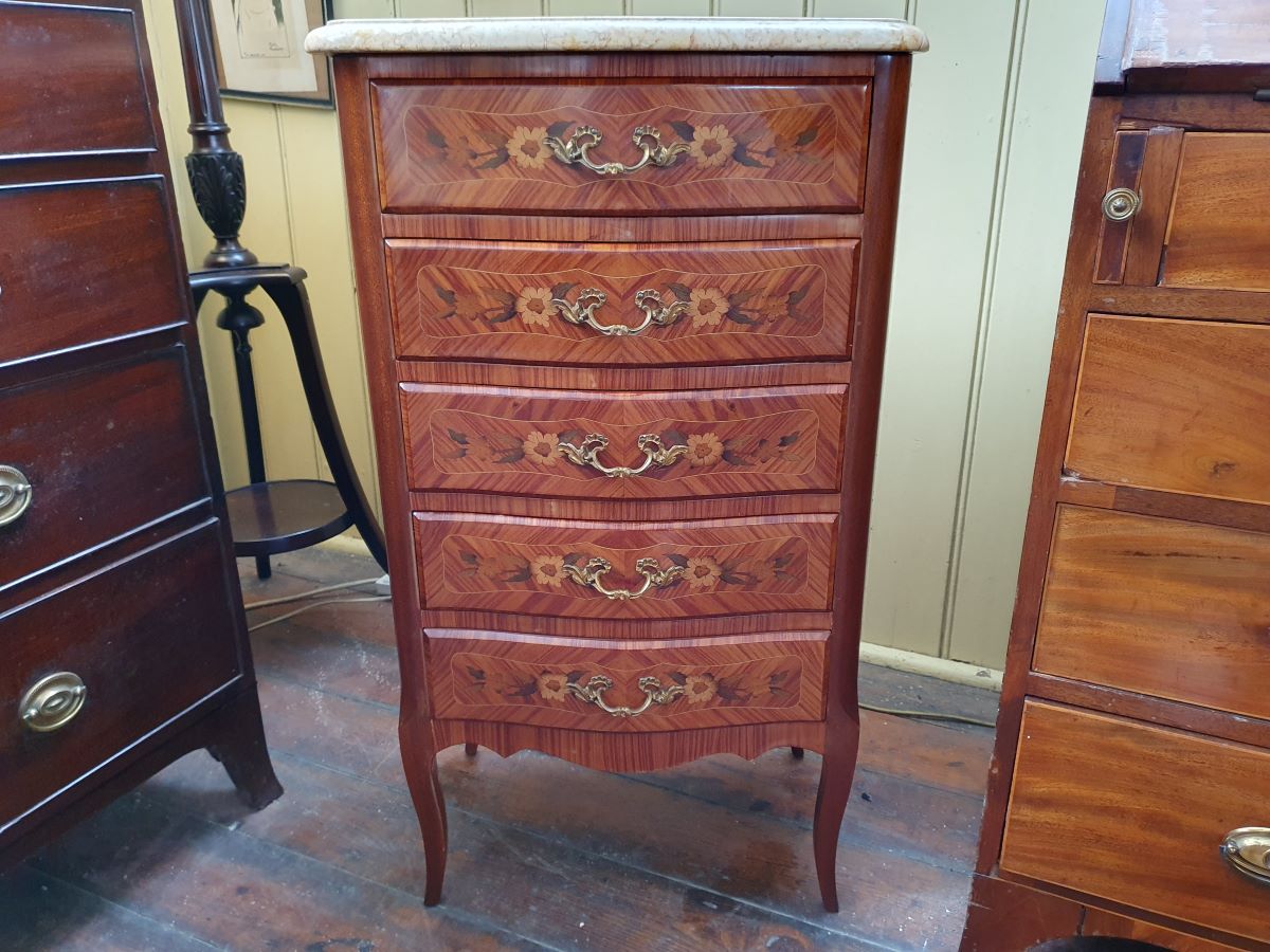 19th Century French Kingwood Chest Of Drawers